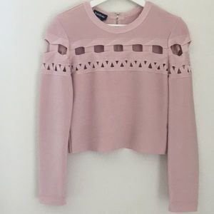 Bebe pink cut-out top